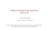 lecture21 - People | MIT CSAILpeople.csail.mit.edu/dsontag/courses/ml12/slides/lecture... · 2012. 11. 29. · Mixture(Models(&(EMalgorithm(Lecture21 David&Sontag& New&York&University&