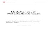 Modulhandbuch Wir tschaftsinformatik - uni-bremen.de · 2016. 12. 22. · WI-W/02 Rechnernetze x WI-W/03 Softwaretechnik x WI-W/06 Interaktions-Design x WI-W/50 International Management