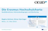 Die Erasmus Hochschulcharta · | Die Erasmus Hochschulcharta | Regina Aichner, Elmar Harringer | Wien, 19.05.2016 2 Die Erasmus Hochschulcharta Frage zum Mauscheln (in Gruppen) →Was