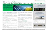 ElektroVision€¦ · degli impianti fotovoltaici garantita dall’esperienza di Elektronorm fran, POWER ONE AURORA, Schneider, Schuco, Siemens, SolarMax, e altri su ri-chiesta. Tutte