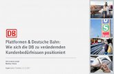 Plattformen & Deutsche Bahn: Wie sich die DB zu ......Partner mit Anreisebutton >200 Webservice- Partner Als Marktführer übernimmt die DB Verantwortung für die Vernetzung der Branche