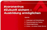 #coronavirus #Zukunft sichern Ausbildung ermöglichen · Chemnitz Dresden Bautzen Görlitz Sächsische Schweiz – Osterzgebirge Vogtland Nordsachsen Meißen 860 1.078 701 626 657