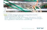 KfW-Digitalisierungsbericht Mittelstand 2018 · ten bei der Finanzierung von Digitalisierungsvorha-ben sowie das Aufzeigen von Nutzen und Möglich-keiten der Digitalisierung wichtige