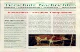Nr. 8, August 1994 Tierschutz Nachrichten · Tagblatt, Thurgauer Zeitung, Schaff-hauser Nachrichten. Die TN in Gross-autlage sind allerdings sehr kostspie-lig. Wir hoffen weiterhin