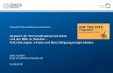 Studium der Wirtschaftswissenschaften und der BWL in ... · Studium der Wirtschaftswissenschaften und der BWL in Dresden: Anforderungen, Inhalte und Beschäftigungsmöglichkeiten