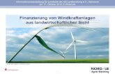 Finanzierung von Windkraftanlagen aus …...am 17. Oktober 2012 in Walsrode 1 Agrar-Banking Die NORD/LB – Zahlen & Fakten •Bilanzsumme 12/2011: 227,6 Mrd. EUR •Eigenkapital 12/2011: