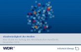 Glaubwürdigkeit der Medien - WDR · Facebook, Twitter u.a. im Besonderen Privates Radio Boulevardpresse 34 26 16 9 5 3 2 Hauptsächliche Informationsquellen über das politische
