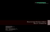 Sonnenblenden Sun Visors · 104 | | Sonnenschutz | Sonnenblenden | 10/2011 | 562 0241 grau, ähnlich RAL 7030 562 0242 grau, ähnlich RAL 7046 Sonnenblende Halter: genarbt Thermoplast,