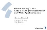 Live-Hacking 2.0 Aktuelle Angriffstechniken auf Web-Applikationen · • Seit Januar 2004 jedes Jahr mit mehr als 200 Teilnehmern ausgebucht • Fachvorträge von international bekannten