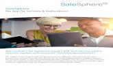 SaleSphere · digitale Vertriebsunterstützung ist schlank, automati-siert und vernetzt. Transparenz während des gesamten ... Oberziel zu erreichen müssen Marketing, Vertrieb und