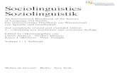 Sociolinguistics Soziolinguistik - Volume 1 /1. Teilband Preface V Vorwort XVIII I. The Subject Matter