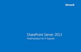 SharePoint Server 2013 - ... Willkommen bei Microsoft® SharePoint Server® 2013. Mit dem neuen Fokus auf dem Benutzer bietet SharePoint Server 2013 ein neues, flüssiges Design, das