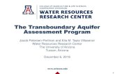 The Transboundary Aquifer Assessment Program · wrrc.arizona.edu The Transboundary Aquifer Assessment Program Jacob Petersen-Perlman and Elia M. Tapia Villasenor Water Resources Research