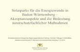 Solarparks für die Energiewende in Baden …...Karte der LUBW: Bestehende Solaranlagen auf Freiflächen • Zum Jahresende 2018 waren in Baden-Württemberg Photovoltaik-anlagen mit