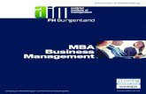 MBA Business Management€¦ · wissenschaftlichen Praxisarbeit die rund 2 Monate in Anspruch nimmt. Der Abschluss kann innerhalb von 14 Monaten erworben werden. GESAMTKOSTEN: EUR