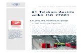 A1 Telekom Austria wählt ISO 27001 - Startseite · Zertifizierung schließlich auf das gesamte Unternehmen ausgeweitet.dass Sicherheit für unsere Informationssicherheits-beauftragter