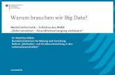 Warum brauchen wir Big Data?€¦ · Accenture („Connected Health Study“, 2012); research2guidance und HIMSS Europe („mHealth App Developer Economics study”, 2015) Berlin,