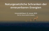 Naturgesetzliche Schranken der erneuerbaren Energien · 2019. 1. 16. · Leistungsdichten, kleine Flächen, kleine Umweltbelastung, großer HDI. ... PV, 2010 in D: 133 000 Angestellte