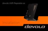 devolo WiFi Repeater ac · 3-9 Sekunden Der WiFi Repeater ac wird mit dem Router verbunden. Die unterste LED der WLAN-Anzeige blinkt schnell für max. 2 Minuten. 1-3 Sekunden Ein