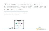 Thrive Hearing App Bedienungsanleitung für Apple · 2020. 1. 22. · Einführung in Livio: Starkey’s Thrive-kompatible Hörsysteme Apple Das Betriebssystem von Apple® (iOS) ist