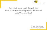 Entwicklung und Stand der Multifamilientherapie …...2018/12/01  · Klinikum am Weissenhof Klinikum am Weissenhof Entwicklung von MFT-ab Mitte 2017 nacheinander Start der verschiedenen