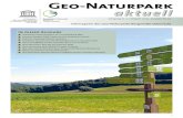 Geo-Naturpark 1 Geo-Naturpark aktuell Jahrgang 17 2. Halbjahr 2019 Ausgabe Nr. 29 Infomagazin des Geo-Naturparks