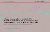 Kaspersky ASAP: Automated Security Awareness Platform · PDF file 2020. 8. 21. · 1 Kaspersky ASAP: Automated Security Awareness Platform Mehr als 80 % aller Cybersicherheitsvorfälle
