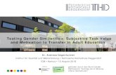 Testing Gender Similarities : Subjective Task Value and ... · Testing Gender Similarities : Subjective Task Value and Motivation to Transfer in Adult Education. Dr. Andreas Gegenfurtner.