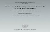 Kants â€‍Metaphysik der Sittenâ€œ in der Diskussion 2018. 9. 20.آ  Philosophische Schriften Band 79