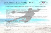SG NARVA Berlin e.V. · 2015. 8. 11. · SG NARVA Berlin e.V. Abteilung Handball - Modersohnstraße 55 - 10245 Berlin Jugendwart: Michael Hagen, Mobil: 0174/ 9742983 Trainingslager