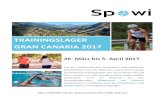 TRAININGSLAGER GRAN CANARIA 2017 · 2017. 9. 1. · 26. März bis 5. April 2017 Für alle ambitionierten Triathleten und Radfahrer bietet SPOWI vom 26. März bis 5. April 2017 wieder