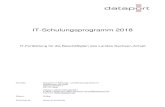 IT-Schulungsprogramm 2018 20180206 · 2019. 1. 8. · IT-Schulungsprogramm 2018 IT-Fortbildung für die Beschäftigten des Landes Sachsen-Anhalt Kontakt: Dataport IT-Bildungs- und
