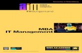 MBA IT Management · 2016. 10. 3. · MBA IT Management Lehrgang zur Weiterbildung gem. § 9 Fachhochschulstudiengesetz. Grenzenlos. In Weiterbildung. Partner des AIM Austrian Institute