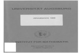 Jahresbericht 1990 - University of Augsburg · 2012. 2. 15. · (Stipendium DAAD) Oktober 1990 - Juli 1991 Prof. H. H. Phu, Inst. of Mathematics, Nghia Do, Hanoi , Vietnam Juli -