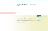Forschungsdatenzentrum Wahlen Jahresbericht 2013 · 2015. 5. 26. · Ziel der GLES ist die Beobachtung und Analyse von Bundestagswahlen in ... Neben den aufgeführten Mitarbeiterinnen
