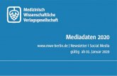 Mediadaten NEU Website Newsletter Social Media CD 200117 · 2020. 2. 14. · Mediadaten 2020 | Newsletter I Social Media 01 Inhaltsverzeichnis Über den Verlag Die Medizinisch Wissenschaftliche