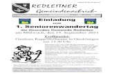 REDLEITNER Gemeindenachrich- HERAUSGEBER GE EI DE RED … · 2012. 11. 6. · Krammer Ernst 72 Jahre Schrattenecker Karoline 80 Jahre Krammer ... 19.09.2011 Wo: Gemeindeamt Redleiten,