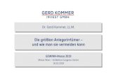 Dr. Gerd Kommer, LL.M. · 2020. 6. 19. · Dr.Gerd Kommer, LL.M. 18 Dieses Dokument als ganzes und der Inhalt dieses Dokumentes ist das alleinige geis-ge Eigentum der Gerd Kommer