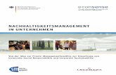 NACHHALTIGKEITSMANAGEMENT IN UNTERNEHMEN · 2011. 7. 8. · Corporate Social Responsibility und Corporate Sustainability“ Liebe Leserinnen und Leser, dem unternehmerischen Handeln