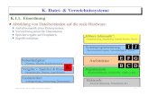 K. Datei- & Verzeichnissysteme - Ulm · 2009. 7. 13. · K.1.2. Anforderungen: Persistenz – Dauerhafte Speicherung. Speichervergabe (vgl. auch "Plattenspeicher"): Gleichzeitiges