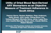 Utility of Dried Blood Spot-Derived ARV Biomarkers as an ...TFV-DP adj all time points 1,013 939 0-3,623 489 DBS tenofovir-diphosphate (TFV-DP) levels (fmol/punch) * Castillo-Mancilla