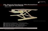Sit-Stand Desktop Workstation - 35” Work Surface · a estação de trabalho para cima ou para baixo. Certifique-se de que o equipamento montado na estação de trabalho está seguro