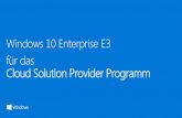 Windows 10 Enterprise E3 10...Viele KMUs wollen Windows-10-Pro-Geräte, ein Teil davon hat weitergehende Sicherheits- und Managementanforderungen und ist somit Kandidat für Windows