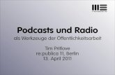 Podcasts und Radiometa.metaebene.me/media/tlf/rp11-tim-pritlove-podcasts...Podcasts und Radio als Werkzeuge der Öffentlichkeitsarbeit – Tim Pritlove – 13.04.2011 – re:publica