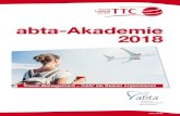 abta-Akademie 2018 · 2019. 8. 8. · 2 Wir danken den Unternehmen, die ihr Spezialwissen und ihre praktischen Erfahrungen an die TeilnehmerInnen der abta- Akademie weitergeben. Die