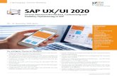 SAP UX/UI 2020AGENDA Fachtagung: 1. Tag Montag, 09. November 2020 09.00 Beginn des Workshops WORKSHOP Wie man gute UX erreichen kann – moderne UI in SAP umsetzen …
