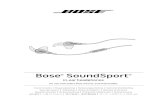 Bose SoundSport · Attach the headphone cable to the standard 3.5 mm headphone connector on your iPod, iPhone, or iPad. Using the headphones with your device The Bose® SoundSport®