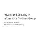 Privacy andSecurity in Information Systems Group...2018/02/21  · Düsseldorf 2 3 3 certificate issue check timed out Hannover 2 3 1 minor issues minor issues Köln 2 3 1 enforces