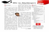 Wir in Stellingen I/2014 · 2019. 4. 17. · Partei Stimmen Monika Rüter SPD 4552 Hans-Hinrich Brunckhorst CDU 5893 Falk Schmidt-Tobler Grüne 7556 Quelle: wahlen-hamburg.de, Statistisches