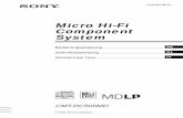Micro Hi-Fi Component System...4DE Bezeichnung der Teile Die Funktionselemente werden in alphabetischer Anordnung gezeigt. Einzelheiten entnehmen Sie bitte den in Klammern gezeigten